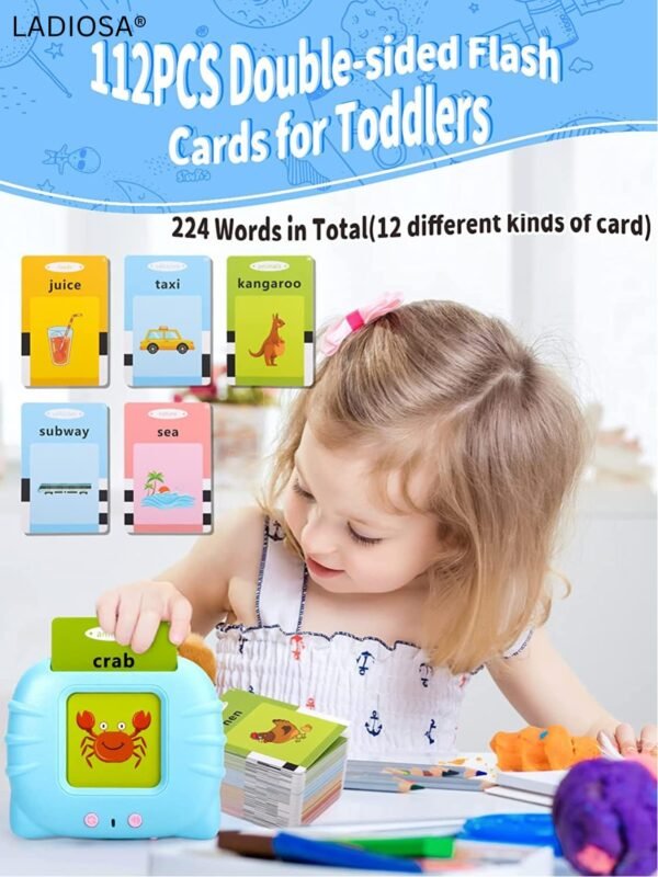 Ladiosa® Flash Cards, Toys for 3 Year Old Boy, Baby Toys for 0 to 2 Years, Flash Cards for Babies 0 to 6 Months, Toys for 3 Year Old Girl, Toddler Activity Toys, Toys for 2 Year Old Girls,Flash Cards - Image 4