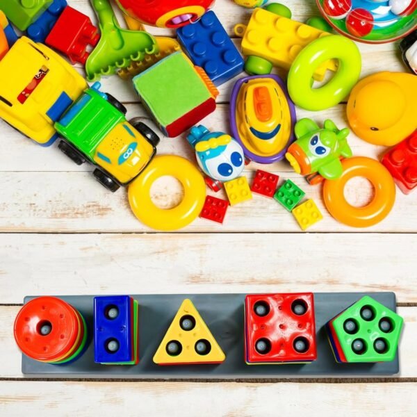 Fat Brain Toys Smart Activity Fun&Learning Blocks Geometrics, Educational & Learning Sorter Toys, Color Choose Stacking Block Game for Kids Baby, 1 2 3+ Year Activity Toys - Image 4