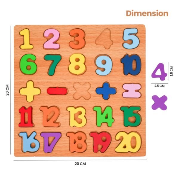 Wooden Learning Educational Numbers Board for Kids, Activity Toys for Toddlers & Preschoolers | 1 2 3 4 Puzzle Set | Puzzle Toys for 2 Years Old Boys & Girls (Counting) - Image 5