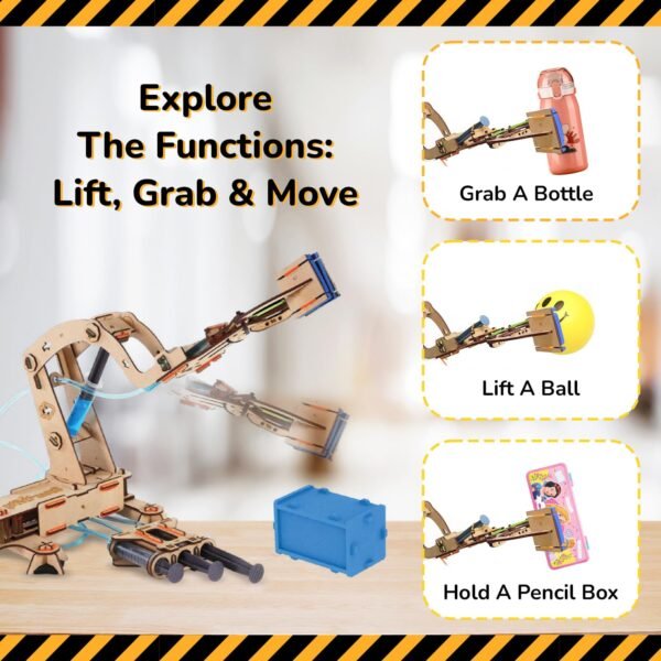 Smartivity Hydraulic Crane, STEM DIY Fun Toy, Educational & Construction Based Activity Game Kit for Kids 6 to 14, Best Birthday Gift for Boys & Girls 6-8-10-12-14 Years Old, Made in India - Image 5