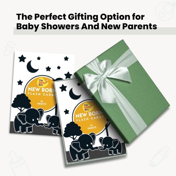 High Contrast Flash Cards for Infant New Born Children | Black & White | 24 Objects | Visual Stimulation and Sensory Development for Infants - Image 6