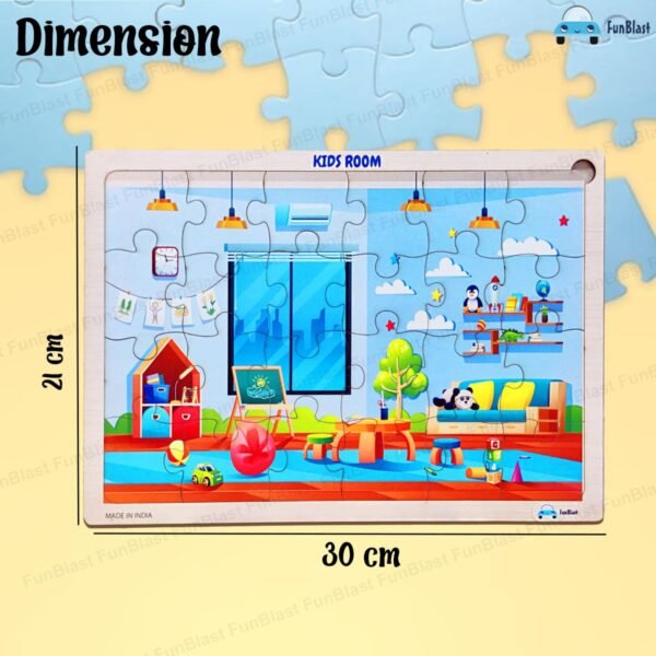 FunBlast Puzzles for Kids - 24 Pcs Kids Room Jigsaw Puzzle for Kids of Age 3-5 Years, Wooden Board Jigsaw Puzzles, Floor Puzzle for Children, Learning and Educational Jigsaw Puzzle Toys - Image 3