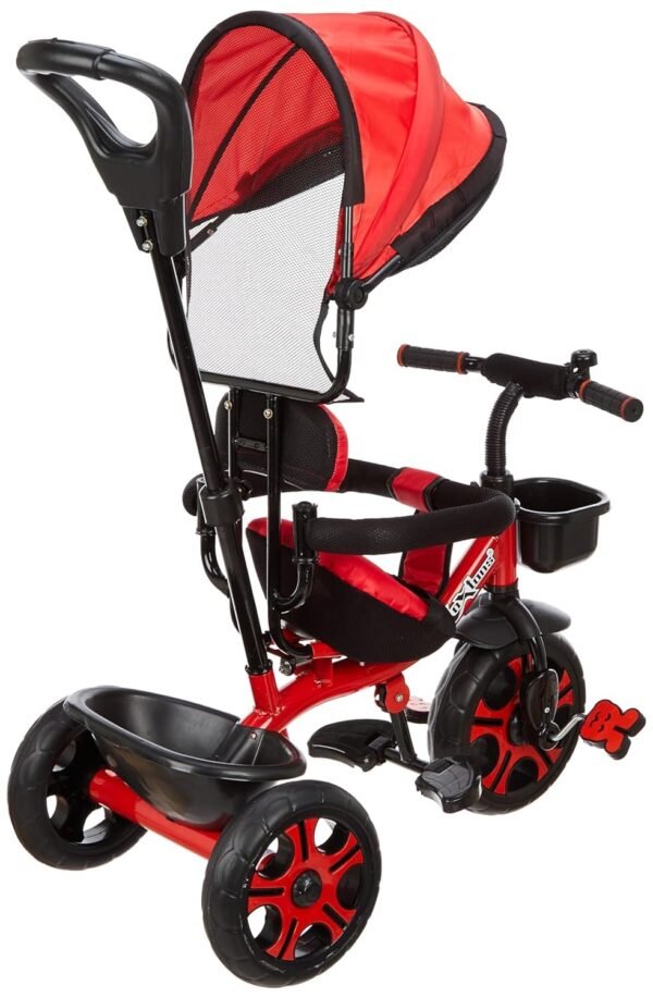 Tricycle for Kids with Canopy and Comfort Seat - The Parents Choice for 1-5 Years Old, 30kg Max, Luxurious & Durable Trike. Advanced Parental Control Handle and Safety Belt, Red - Image 3