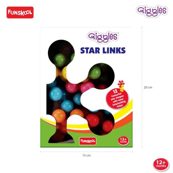 Giggles Funskool Star Link, Educational & Creative Construction Toy Blocks for Kids, Encourages Learning & Development, Fun Activity for Preschoolers, Gift Set for Kid, Age 6+ Months - Image 2