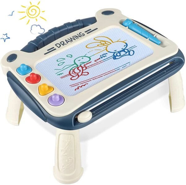 Mumoo Bear Toddler Toys Age 1-2 Year Old Kids, Magnetic Drawing Pad Doodle Board Educational Learning Toys for 1 2 3 Year Old Kids Birthday(Blue)