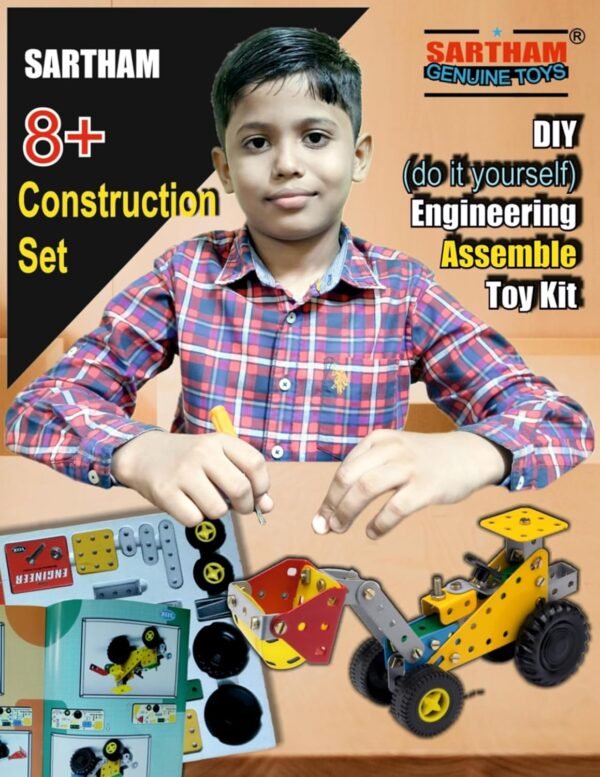 SARTHAM Construction Set, Age 8+ | Mechanical and Engineering Toy Set for Kids | DIY Educational Puzzle Kit for Kids | 105+ Pieces and 10 Models | Multicolor - Image 2