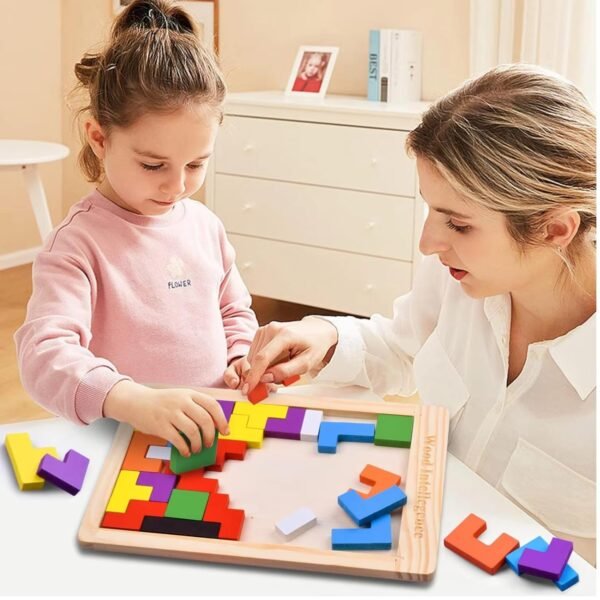 Storio Toys Wooden Russian Blocks Puzzles for Kids Adults, Wood Intelligence Puzzle for Kids Ages 3-8,Wooden Kids Puzzles Brain Teasers Toy Educational Gift for Kids 7-10 Years - Image 2