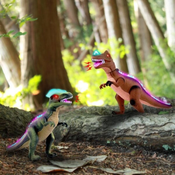 SPIRITUAL HOUSE Dinosaur Toys for Kids 6-7 8-12, 2.4G Remote Control Dilophosaurus Action Figure Boys Girls 4-7 Years RC Walking with Lights and Sounds One-Key Demo Dino Toy - Image 2