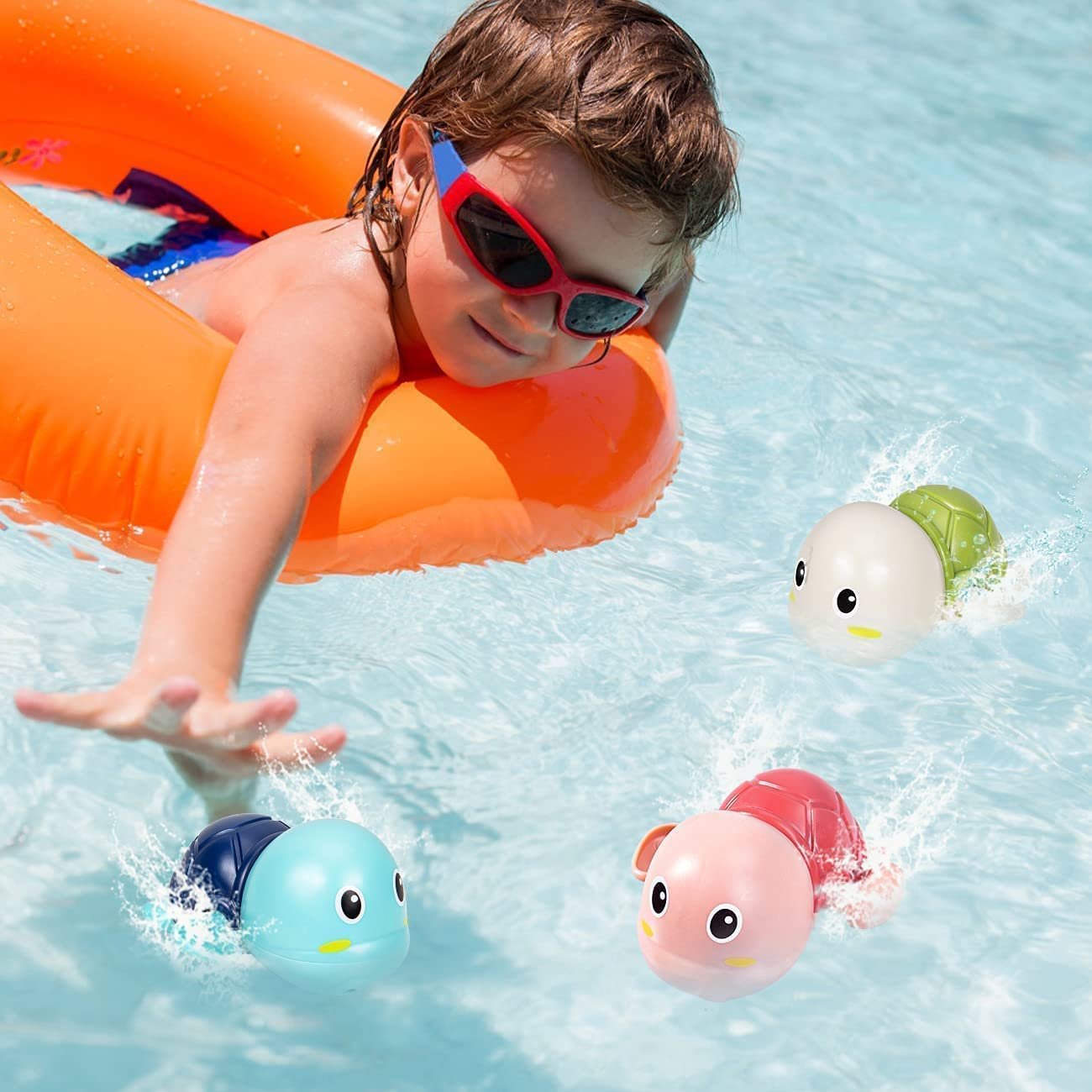 Cute Bathing Toys for Toddlers, Bathtub Toys for Baby Boys & Girls, 0-3 Years (Pack of 1, Multicolor) - Image 2