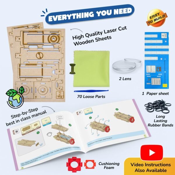 Smartivity Telescope Toy for Kids Age 8-9-10-11-12-13-14 Years Old | Measure Height & Distance | Birthday Gift for Boys & Girls | DIY Science Toys for Kids 8-14 Year| STEM Kit - Image 5