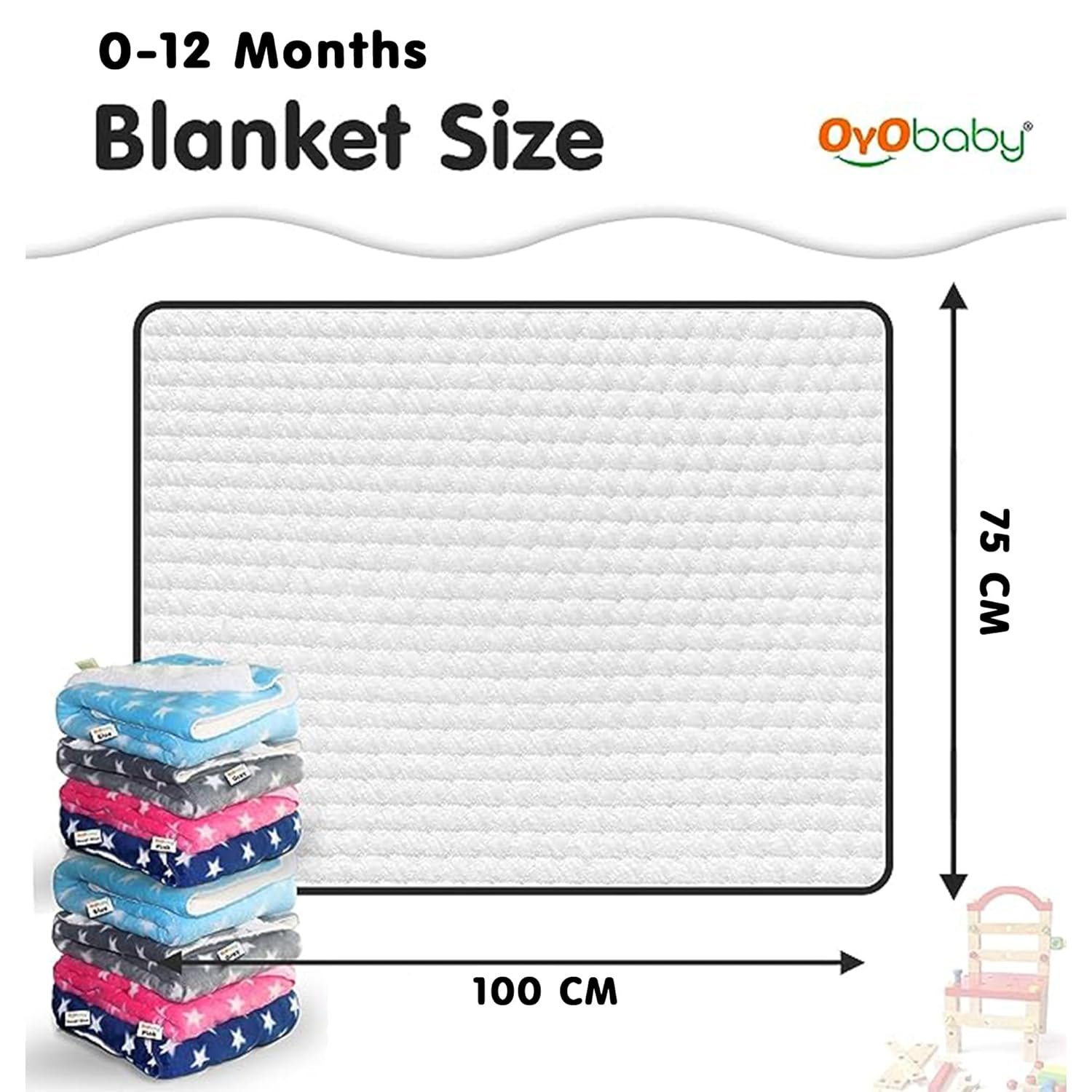 OYO BABY Baby Blanket Wrapper - Pack of 1 (Dark Blue) | Towel for Boys and Girls | All Season Swaddle for 0-12 Month Old Baby | Baby Gifts | Great Gifts, Fleece - Image 3