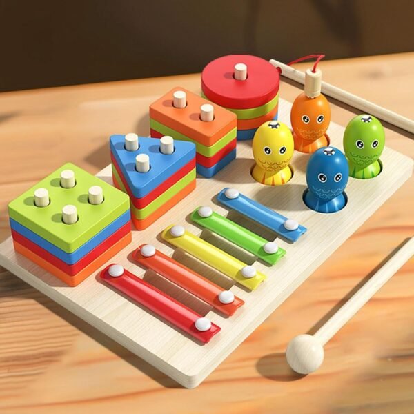 bnf® Wooden Sorting Stacking Toy Preschool Toy for Boys Girls Preschool Kids Boys - Image 4
