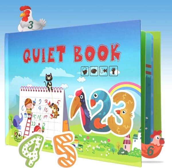 Normie Montessori Quiet Book for Toddlers, Preschool Activity Book for 2 Year Old, Educational Busy Book with Numbers for Kids Learning (Numbers)