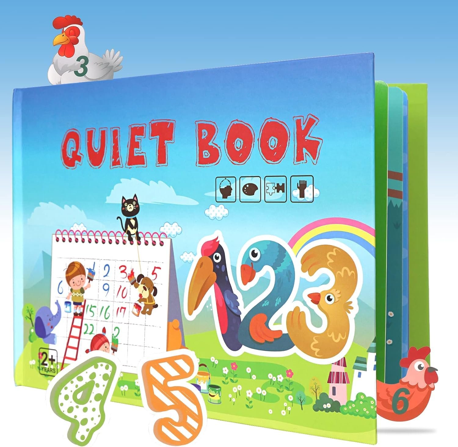 Normie Montessori Quiet Book for Toddlers, Preschool Activity Book for 2 Year Old, Educational Busy Book with Numbers for Kids Learning (Numbers)
