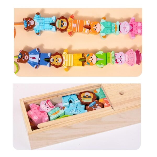bnf® Animal Stringing Threading Beads Toy Sensory Toys for 1 2 3 4 Years Old Kids - Image 4