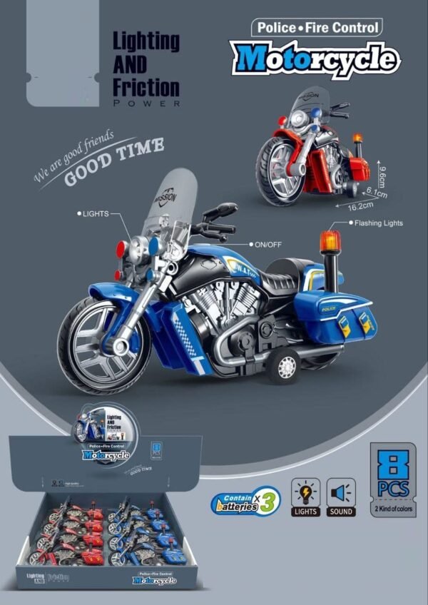 Police Motor Vehicles Toy - Pull Back Motor Vehicles Toys, Tiny Gift with Music Lighting, Latte Motor Vehicless Toy for Kids Boys Age 3-8 Year Old-Pack of 1[Color As Per Stock]