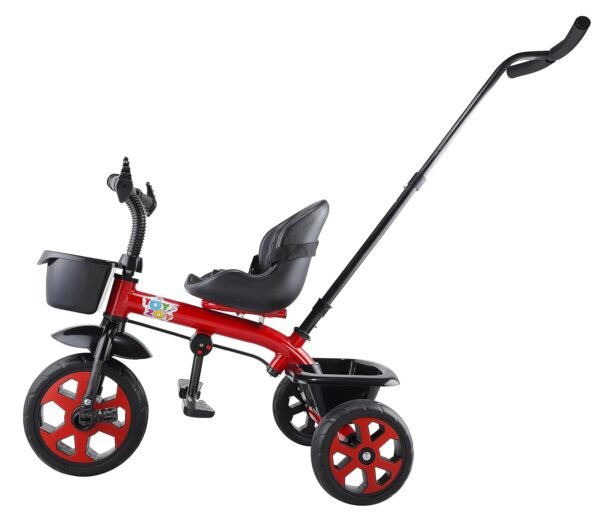 Lite Kids|Baby Trike|Tricycle with Dual Storage Basket for Kids|Boys|Girls Age Group 2 to 5 Years (with Parental Handle, Red) - Image 3