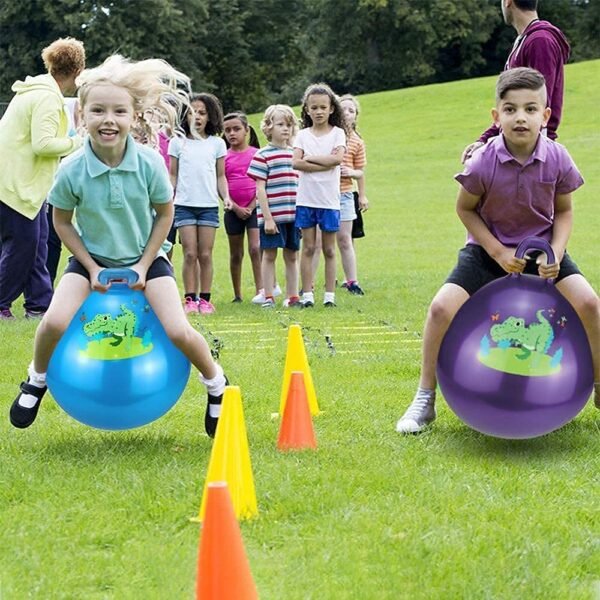 YAGVIZ Kids Jumping Hopping | Rubber Hop Ball for Kids Ages 3-6 Year | Inflatable Sit and Bounce Rubber Hop Ball for Kids(65cm) - Image 2
