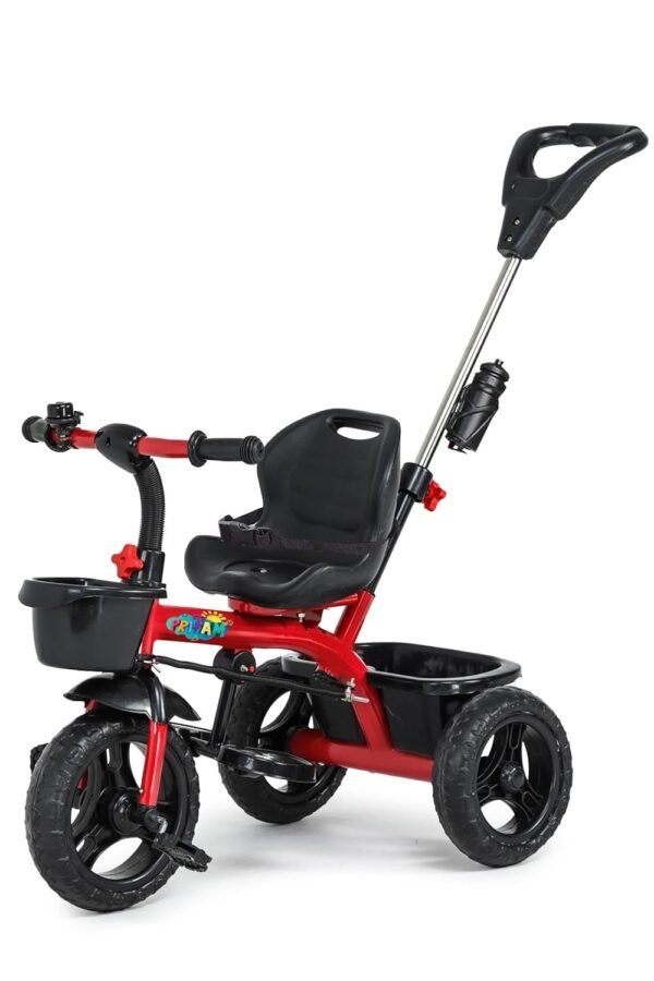 Baby Tricycle with EVA Wheels, Bell & Storage Basket|Baby Trike|Age Group 1 Years to 5 Years Carrying Capacity Upto 30 kgs|Smart Kids Tricycle with Parental Push Handle Tricycle (Orange) - Image 2