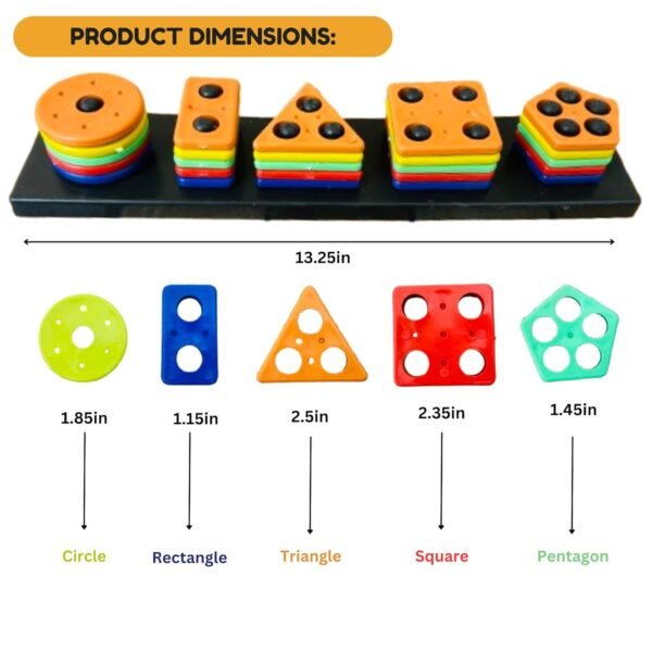Baby Toys Shape Matching Games for kids Geometric blocks Shape Sorter Colour Sorting Educational Montessori toys Learning Activity Engaging Development Toy Kids Toys for 1 year old Boy & Girl - Image 2