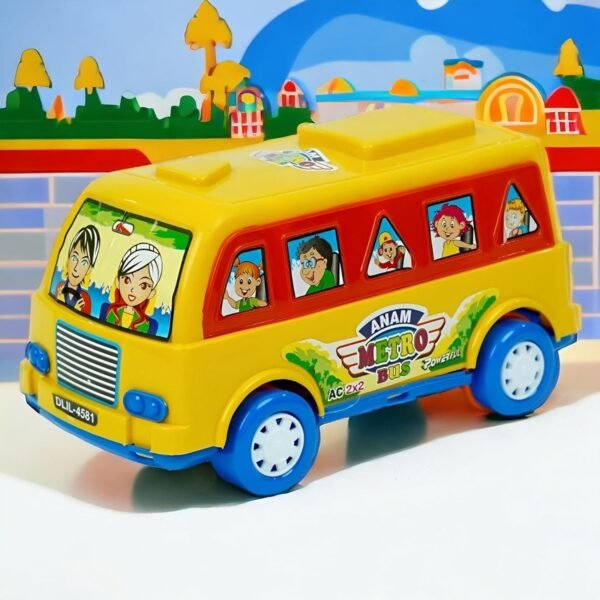Friction Powered Metro Bus for Toddlers | School Bus Toy for Children 2-5 Years | Vehicle Toys
