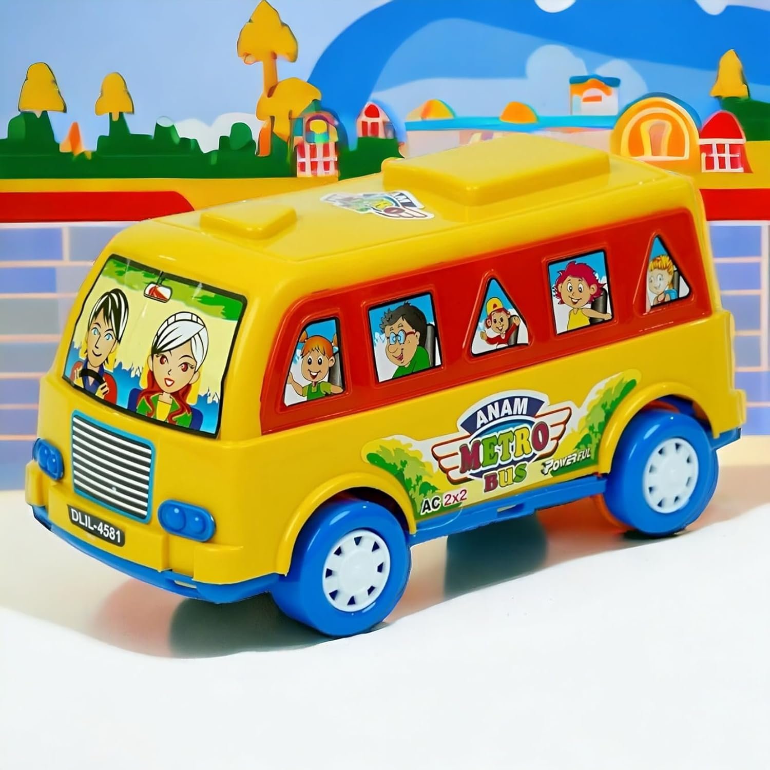 Friction Powered Metro Bus for Toddlers | School Bus Toy for Children 2-5 Years | Vehicle Toys