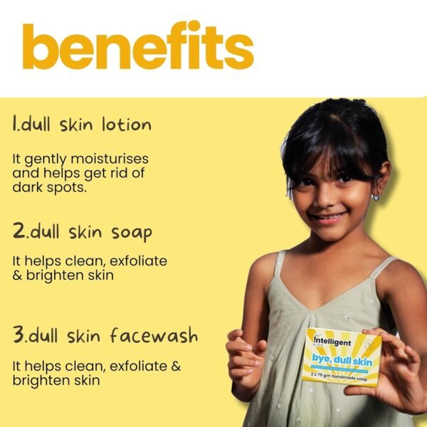 Tuco® Kids Dull Skin Soap (60 gm x 2), Face Wash (100 ml) & Dull Skin Body Lotion (200 ml) | Safe For Kids ages 2-5, 4-10, 10-15 years | Paraben Free & Sulfate Free | 420 gm-Pack of 3 - Image 2