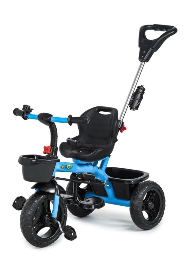 Baby Tricycle with EVA Wheels, Bell & Storage Basket|Baby Trike|Age Group 1 Years to 5 Years Carrying Capacity Upto 30 kgs|Smart Kids Tricycle with Parental Push Handle Tricycle (Blue)