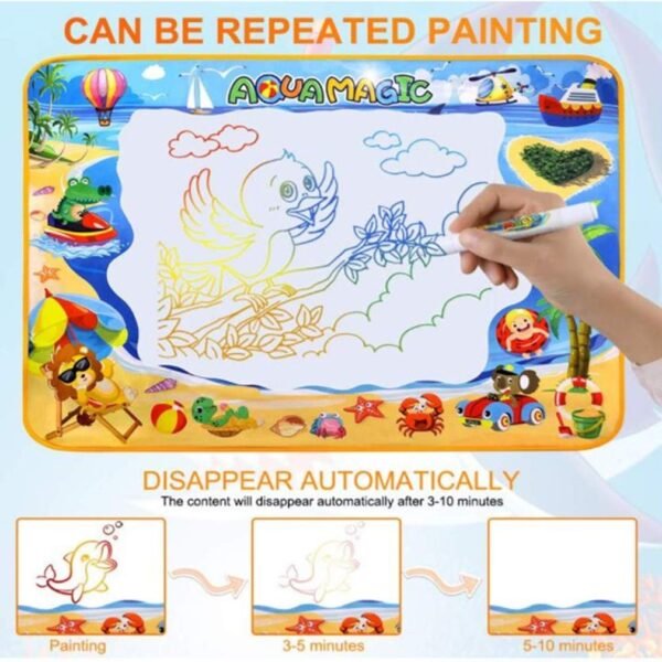 AM ANNA Water Doodle Mat, Kids Painting Writing Doodle Toy Mat - Color Doodle Drawing Mat Bring Magic Pens Educational Toys for Age 2 3 4 5 6 7 Year Old Girls Boys Age Toddler Gift - Image 6