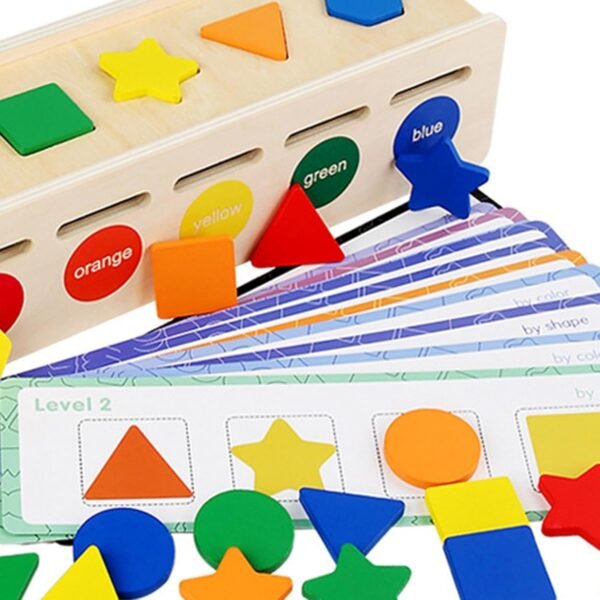 bnf® Wooden Shape Color Sorting Toy Activity Toy for Children 4 5 6 Year Old Kids - Image 4
