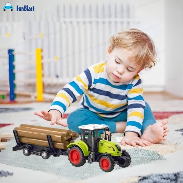FunBlast DIY Farm Truck Toy for Boys; Construction Vehicle Toys for Kids - Friction Powered Toy Trucks for Boys;Girls & Toddlers - Multicolor - Image 5