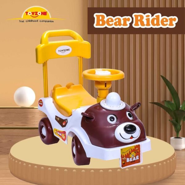 Toyzone Rider Car| Ride-on Baby Car |Toy Car|Push Car | Swing Car |Kids Power Wheel Ride on Car for Children/Kids |Toy Baby Car Suitable for Boys & Girls Multicolor (Bear Rider) - Image 3