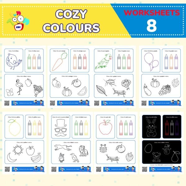 Activity Worksheet for Kids 3 to 4 Years | Covers Phonics, Colors, Numbers, Shapes & More with Early Learning Sheet |Engaging Curriculum Based UKG worksheets - Image 6