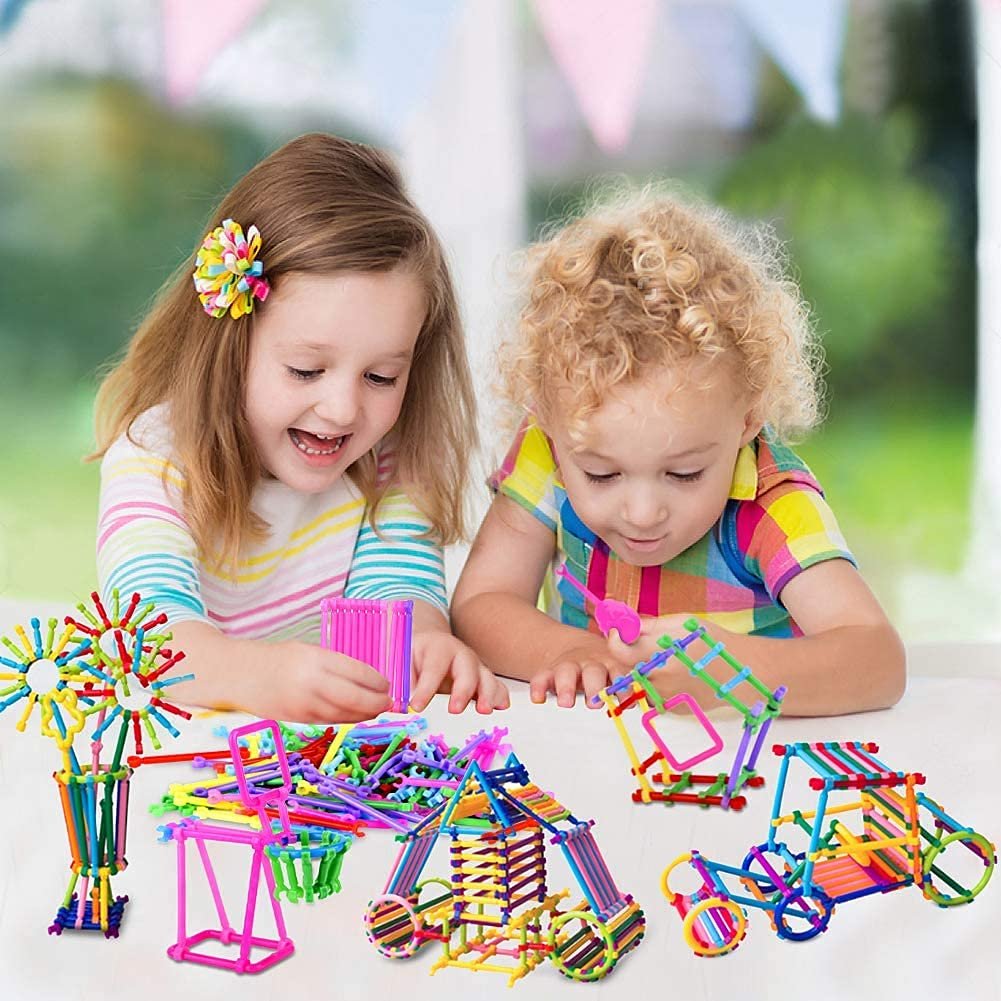Marmik Smart Stick Building Blocks Toys - Smart Stick with Different Shapes Block Game for 3-8 Years Old Kids Boys & Girls, Kids Building Block Toy, Multi Color (200+ Pcs) - Image 2