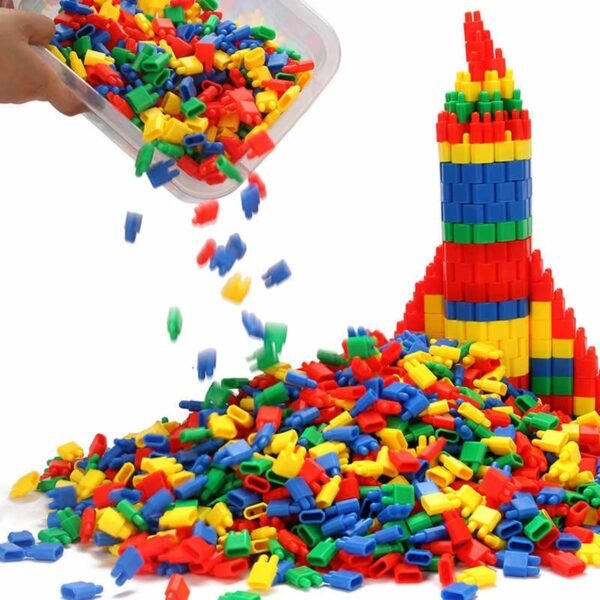 Building Blocks Toys for Kids Education 200 Bullet Blocks Learning Puzzle Toys for Kids,Block Game for 3-8 Years Old Kids Boys & Girls - Multi Color - Image 6