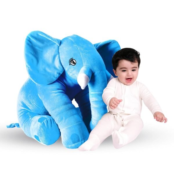 DearJoy Big Size Fibre Filled Stuffed Animal Elephant Soft Toy for Kids of Plush Hugging Soft Toy for Kids boy Girl Birthday Gift (3 Years+, 60 cm, Blue Color) - Image 4