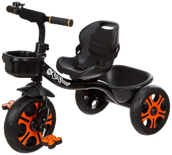 Tricycle for Kids Super - The Choice of Parent’s for 1-5 Years Old, 30kg Max, Luxurious, Safe, and Durable Trike. Advanced Parental Control Handle and with Safety Belt, Black