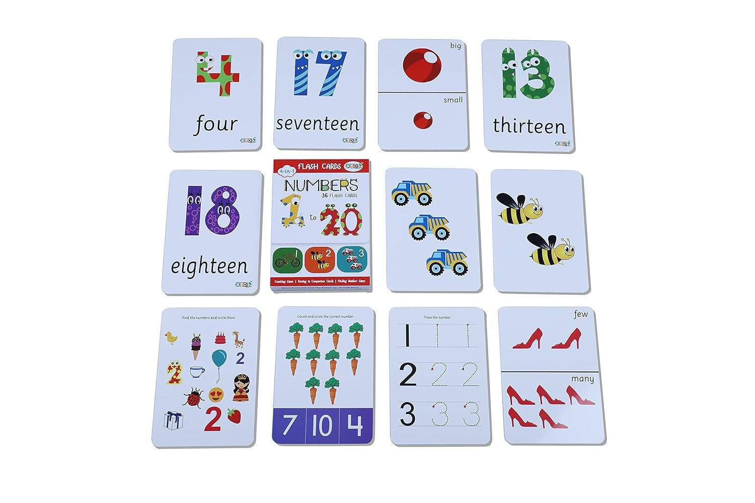 Early Learning - Alphabets, Numbers, Colours, Fruits, Animals, Transport, Occupation & Flags, Wipe & Clean Activity Flash Cards - Age 1-5 Yrs, Montessori, Educational Preschool Learning - Image 3