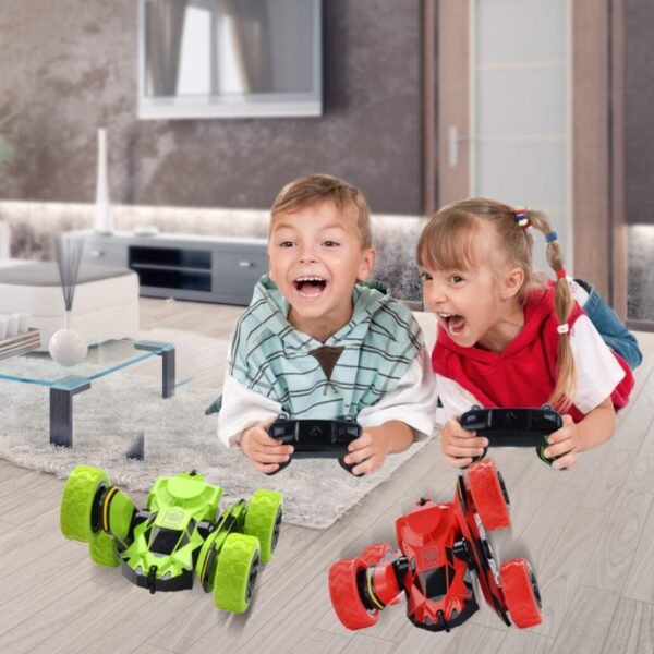 Joyjam RC Stunt Car for 5-10 Year Old Boys - Off Road Remote Control Truck for Kids & Adults - High Speed Racing Car With 360 Degree Rolling Rotation - Christmas Birthday Gift, Red - Image 2
