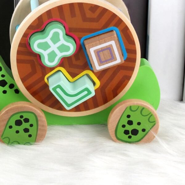 bnf® Wooden Trailer Toy Creative for Kids Age 0-3 Years Tortoise Baby | Toys for Baby | Developmental Baby Toys - Image 6