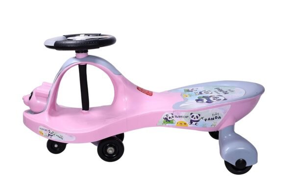 Toyzone Baby Panda Magic Car | Ride-on Baby Car| Swing Car | Comfortable Seats & Durable | Elegant Design | Twister Ride on | Magic Toy Car | KSteering Music & Lights | for Kids Age 2+ (Pink) - Image 3