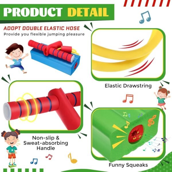 Jumping Promotes Growing Taller- Pogo Stick Foam Pogo Jumper for Kids, Toys for 3-8 Year Old Boys Girls Outdoor Toys Indoor Toys Fun Gifts (Multicolor) - Image 2