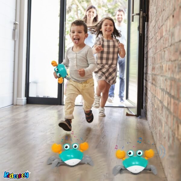 Kidology Crawling Crab Baby Musical Kids Toy with Led Lights & Rechargeable Battery|Interactive Early Learning and Entertainment Toys for Kids Toddlers & Infants,Multicolor - Image 2