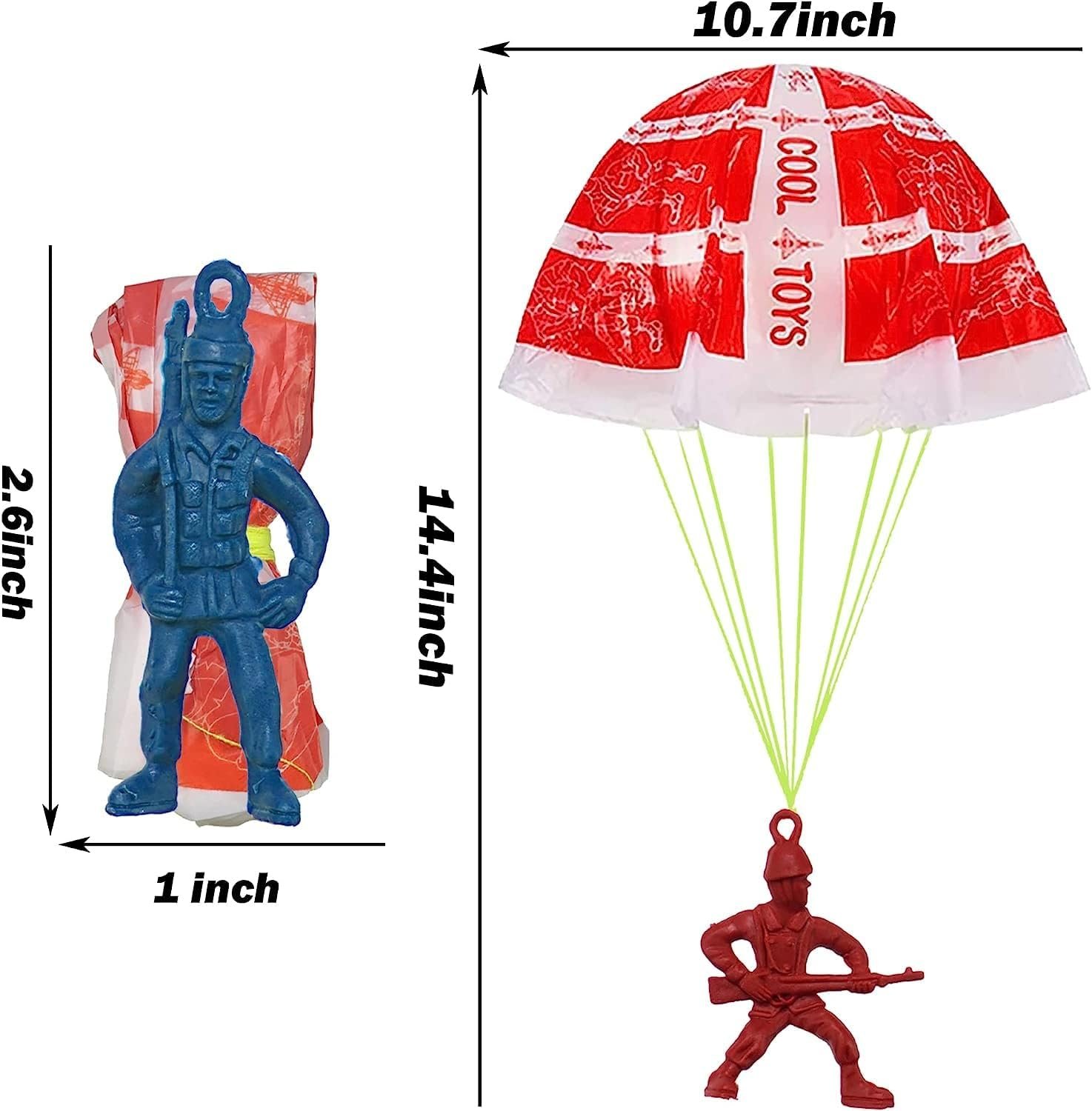 Parachute Toy For Kids Action Figures Hand Throwing Kids Outdoor Mini Paratrooper Toys For Kids Boys And Girls Parachute Flying Hand Launcher Pack Of 20 Pcs (Flytoyes-Parachute20), Multicolor - Image 3