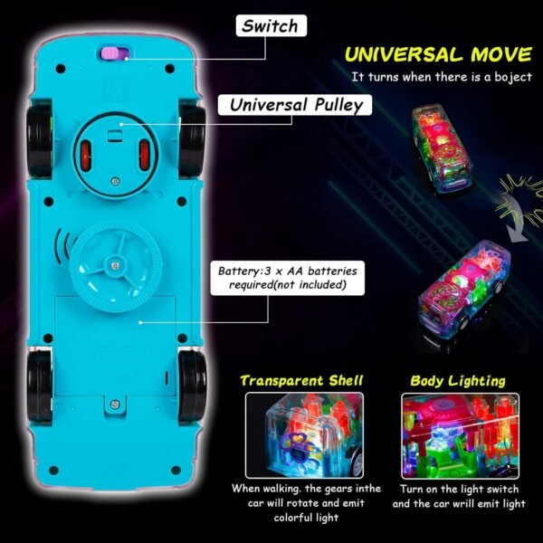 Toys Bus for 1-6 Year Old Boy, Kids Toys Electric Car Toys, Musical Learning Toys for Boys Girls Toddlers with Cool Light & Sound Effect, Great Birthday Gift for Kids - Image 4