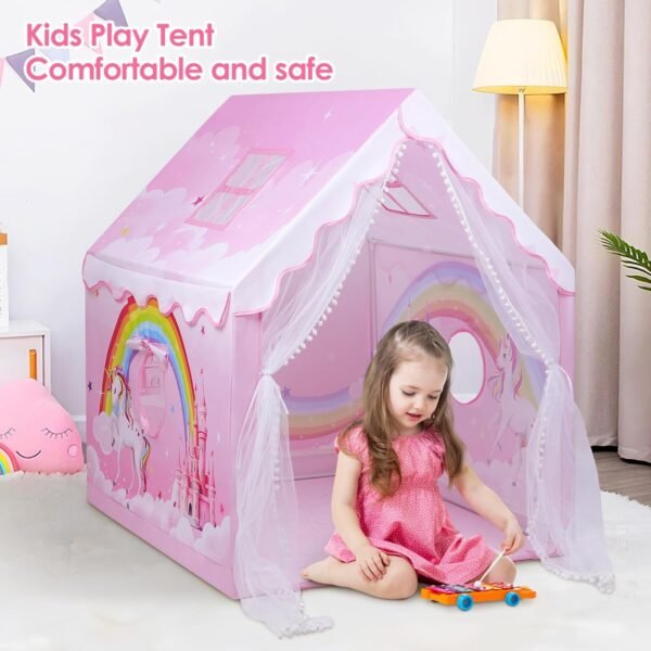 Colorfull and Extremely Light Weight Indoor and Outdoor Kids Play Tent House for 3-8 Years Old Kids Girls and Boys (RNBW-89) - Image 4