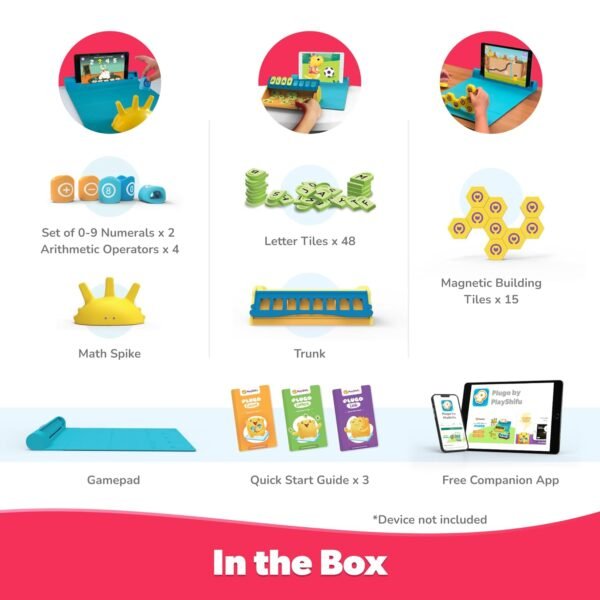 Shifu Plugo 3 in 1 Pack AR-Powered Math Toy on Math, Problem Solving and Linguistics for Kids - STEM Kit with 15 Interactive Games and 750+ Fun Learning Levels (4-10 Years) - Image 2