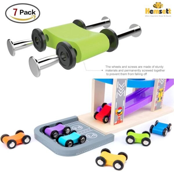 Colorful Ramp Racer Car Toy (1 Year Warranty) – 7 Layer Car Race Track for Kids, Safe & Durable Design with 7 Cars, Promotes Learning & Motor Skills, for Kids Ages 1 2 3 Years - Image 6