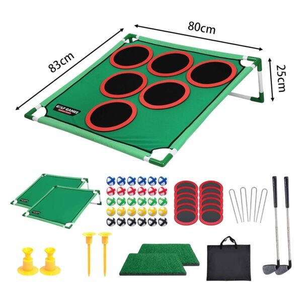 Lyla Golf Pong Putting Game Set Party Activities for Ages 4-8 Year Old Kids Beach Double Rack - Image 3