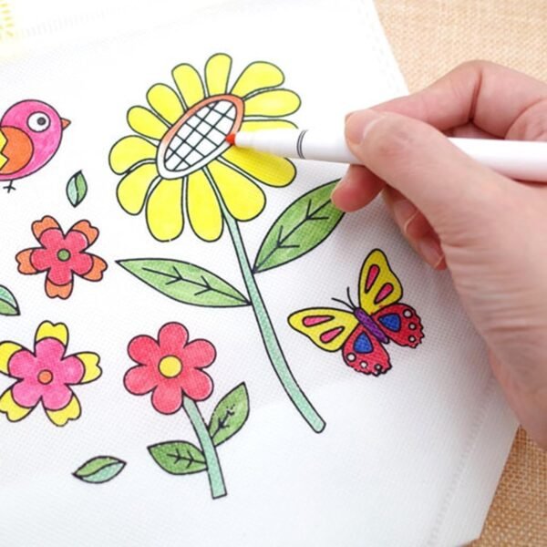 5 Pieces DIY Graffiti Bag with Coloring Pens for Ages 3-8 Years Old Boy Girl - Image 5